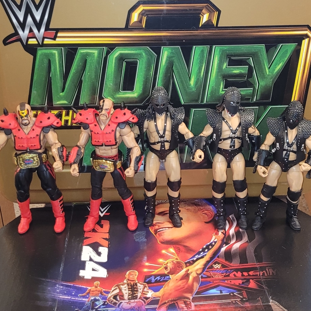 WWE Mattel Elite Demolition Wrestling Figures Ax, Smash & Crush & Legion Of Doom